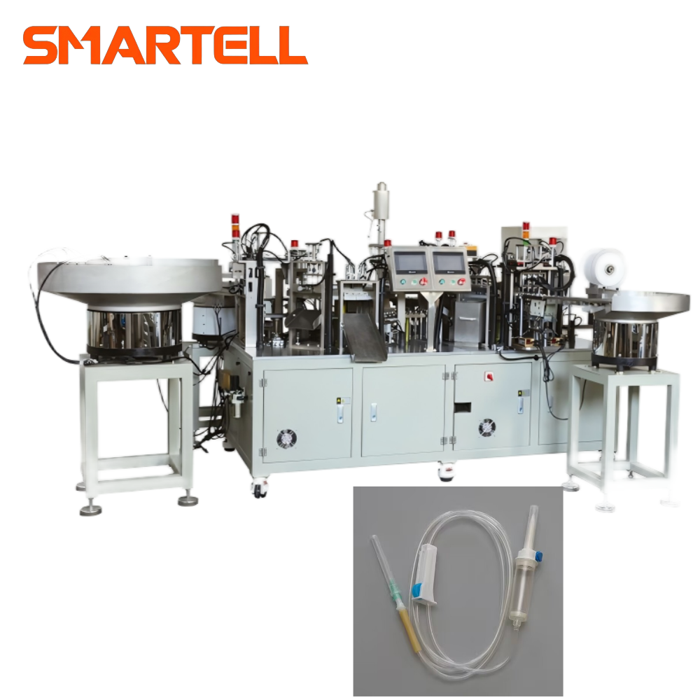 مجموعة التسريب الأوتوماتيكية آلة تجميع غرفة التنقيط المكونة من ستة أجزاء