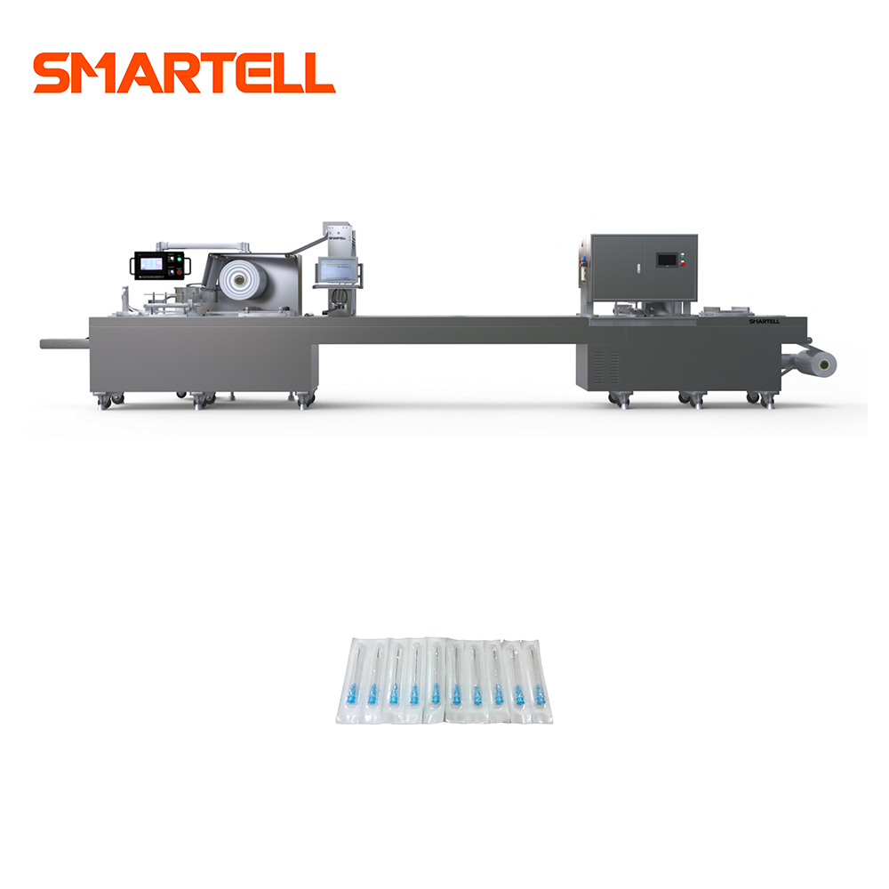 مجموعة التسريب الأوتوماتيكية عالية الكفاءة للصناعة الطبية وآلة تغليف نفطة الحقنة