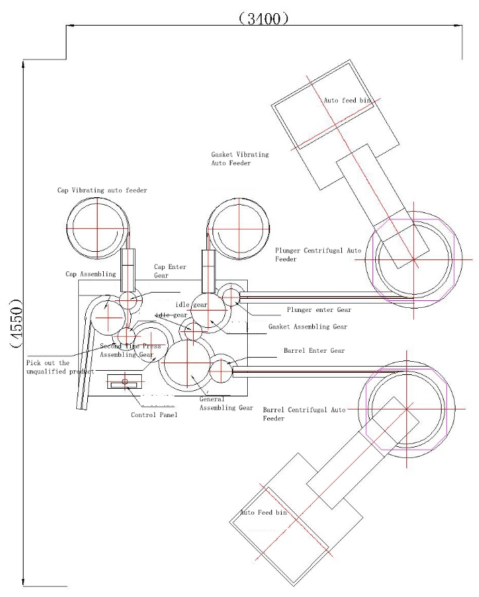 SMT-3008 آلة تجميع حقنة الأنسولين