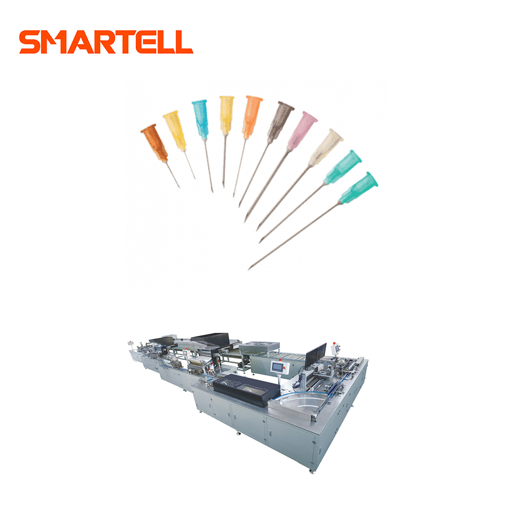 SMT-3104 آلة التجميع غطاء إبرة عادي / أنبوب فولاذي ملون / محور تم تجميع ثلاثة أجزاء