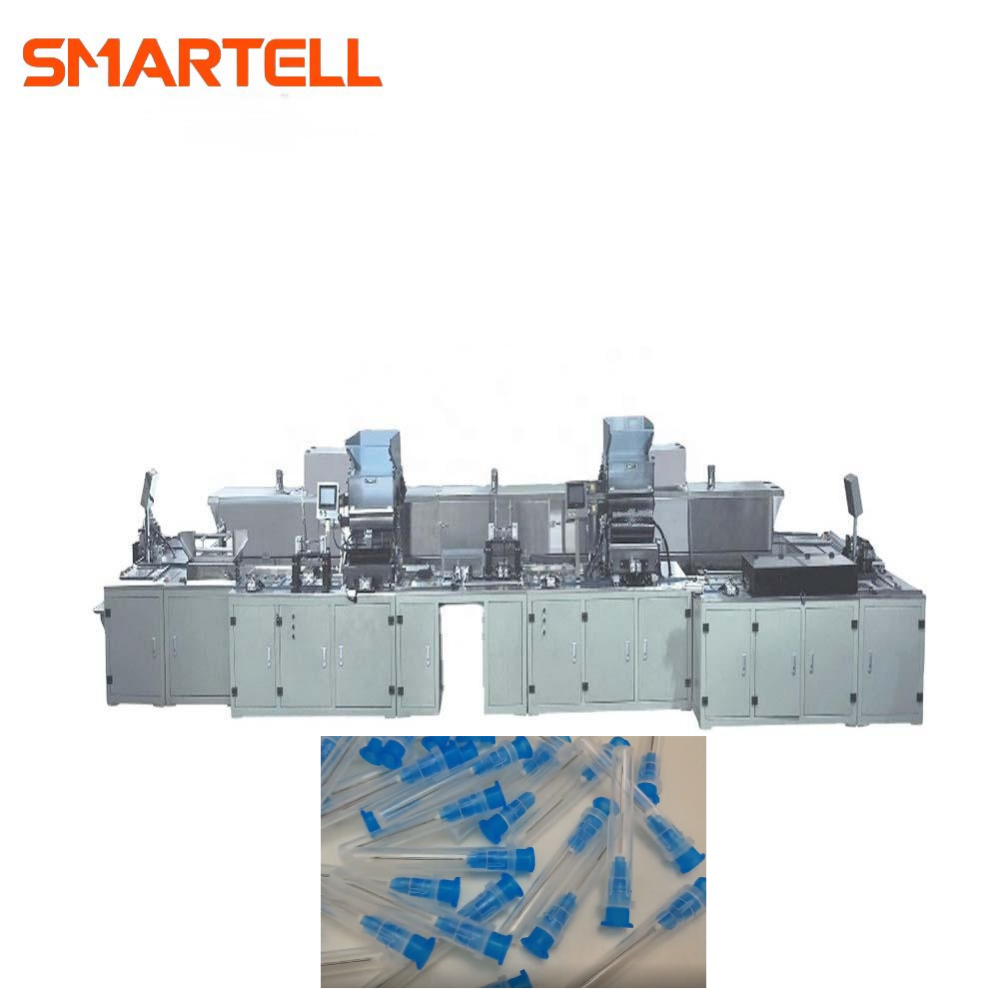 تستخدم الصناعة الطبية آلة تجميع إبرة الحقنة تحت الجلد التي يتم التحكم فيها PLC مع مكونات مضخة التروس ضمان لمدة سنة واحدة
