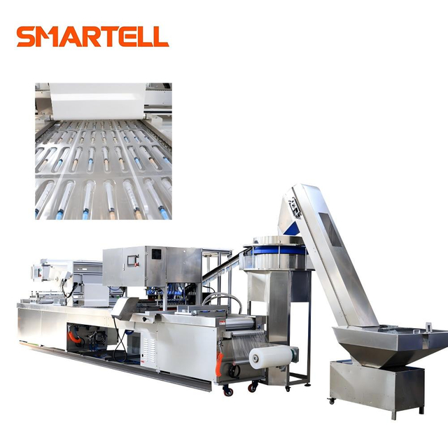 آلة تعبئة الفقاعة الناعمة عالية الإنتاجية من SMARTELL للقاحات والمحاقن التي تستخدم لمرة واحدة، أوتوماتيكية بالكامل