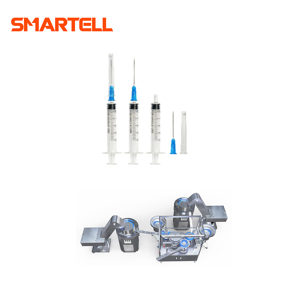 منتجات SMARTELL الجديدة ماكينة تجميع حقنة اللقاح لـ 0.5 مللي 1 مللي برميل المكبس طوقا إبرة تجميع